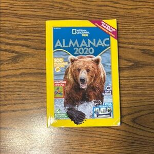 National Geographic Almanac 2020 with Yellow and Blue Cover